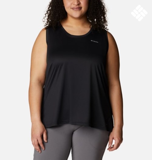 Women's Columbia Hike Tanks Black | Plus Size CA-MC831